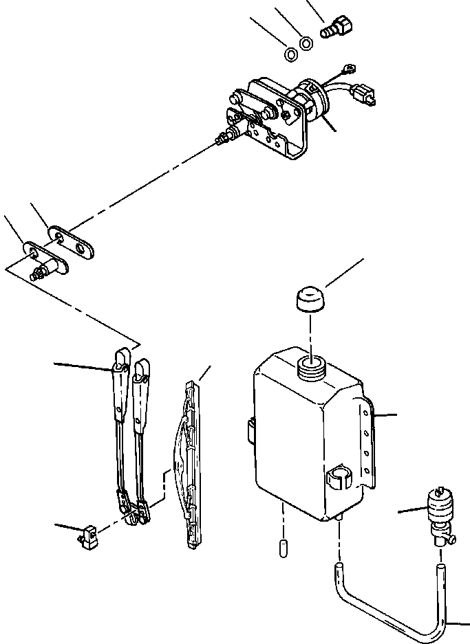 Wheel Loaders DRESSTA / 512 S/N C003001-UP(512) / ROPS CAB REAR WIPER ASSEMBLY(05-070 : 05-070)