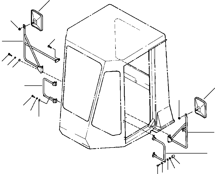 Wheel Loaders DRESSTA / 512 S/N C003001-UP(512) / ROPS CAB MIRRORS AND GRAB RAILS(05-076 : 05-076)