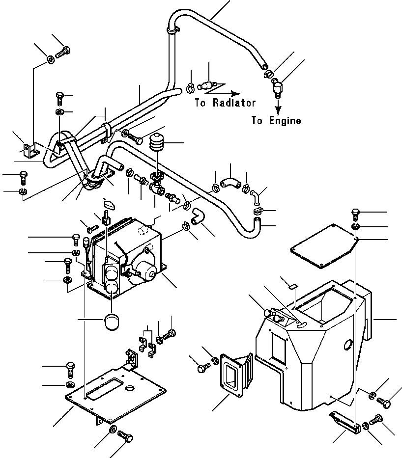 Wheel Loaders DRESSTA / 512 S/N C003001-UP(512) / HEATER PIPING KOMATSU - S/N 3001 THRU 3035(05-078 : 05-078)