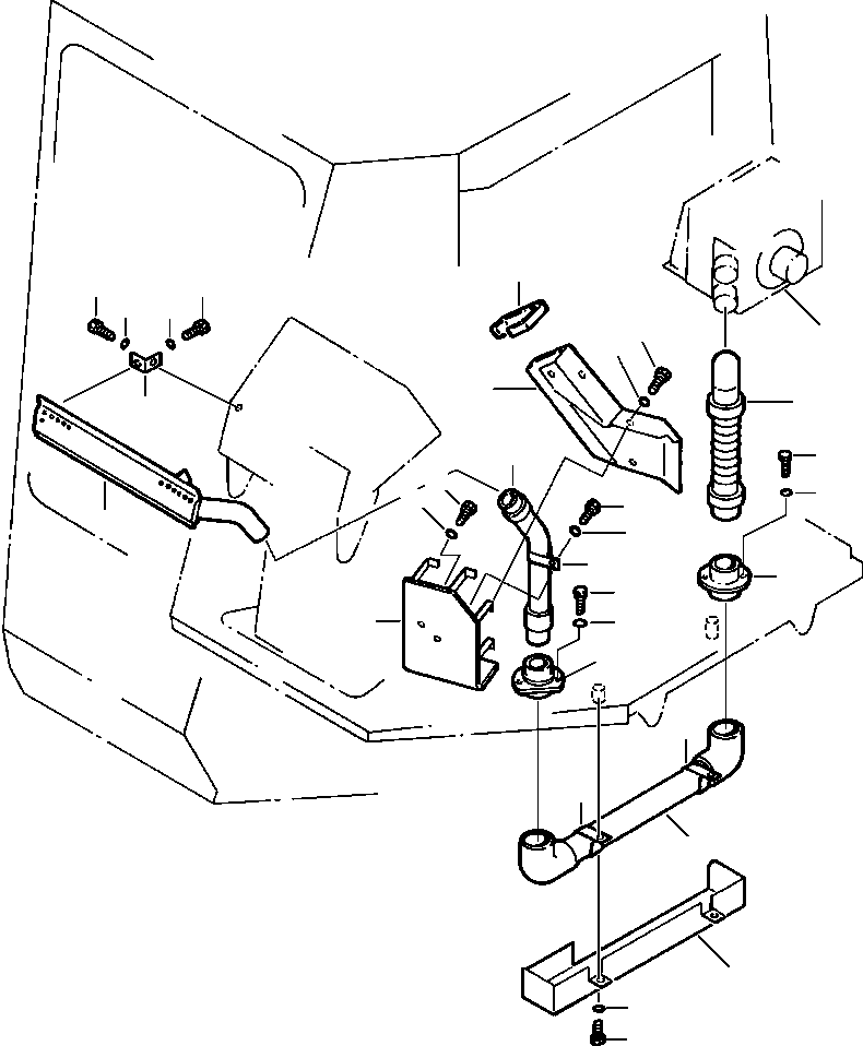 Wheel Loaders DRESSTA / 512 S/N C003001-UP(512) / DEFROSTER PIPING(05-084 : 05-084)