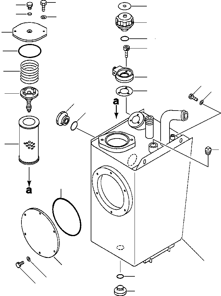 Wheel Loaders DRESSTA / 512 S/N C003001-UP(512) / HYDRAULIC RESERVOIR(06-006 : 06-006)