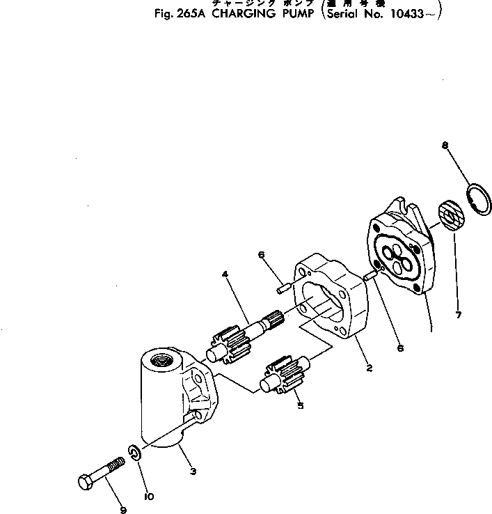 Wheel Loaders Komatsu / 515-1 S/N 10001-UP(515-1r) / CHARGING PUMP(#10433-)(060100 : 265A)