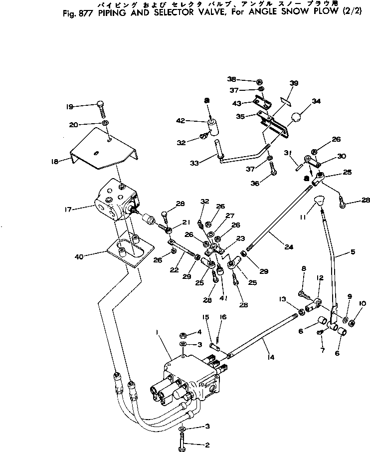 Wheel Loaders Komatsu / 515-1 S/N 10001-UP(515-1r) / PIPING AND SELECTOR VALVE ? FOR ANGLE SNOW PLOW (2/2)(240460 : 877)