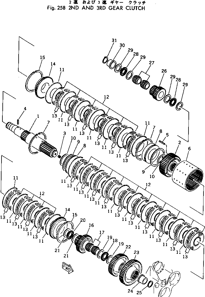 Wheel Loaders Komatsu / 530-1 S/N 10001-49999(530-1r) / 2ND AND 3RD GEAR CLUTCH(#10001-)(060110 : 258)