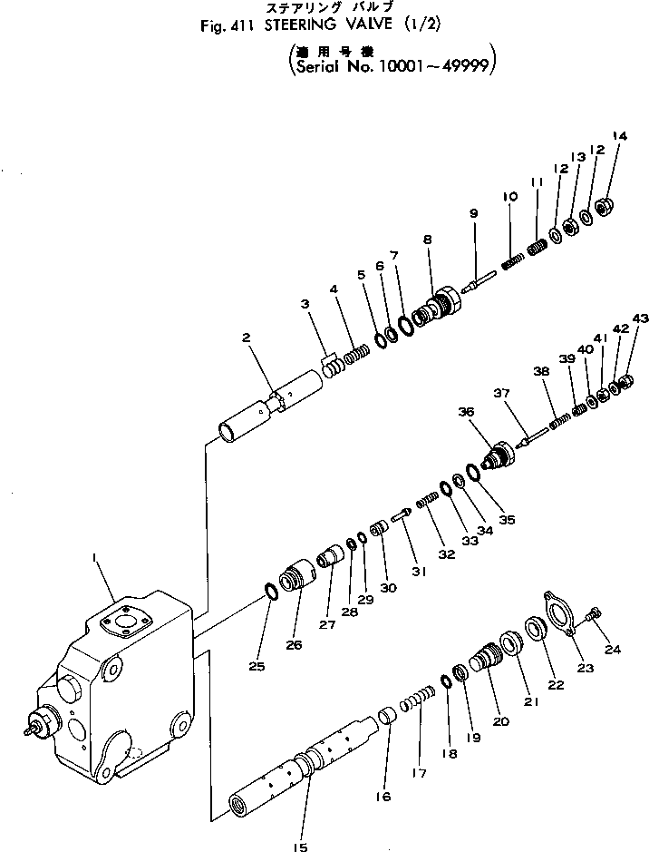 Wheel Loaders Komatsu / 530-1 S/N 10001-49999(530-1r) / STEERING VALVE (1/2)(120030 : 411)
