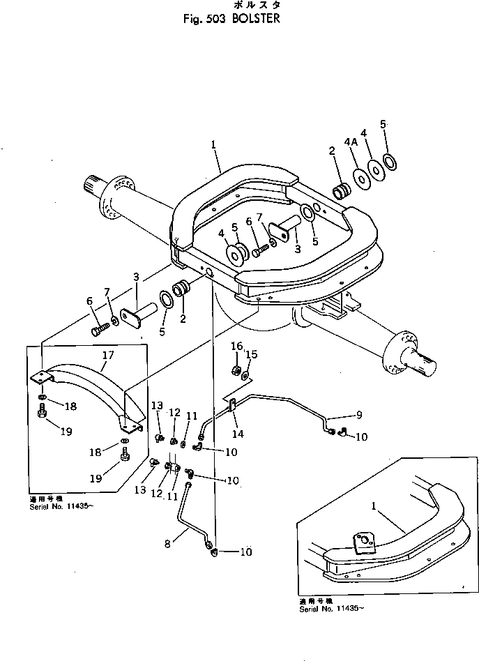 Wheel Loaders Komatsu / 530-1 S/N 10001-49999(530-1r) / BOLSTER(#10001-)(150030 : 503)