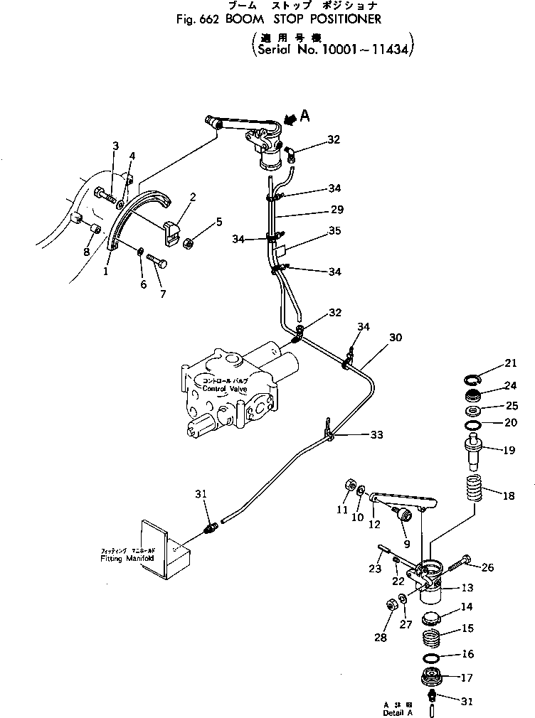Wheel Loaders Komatsu / 530-1 S/N 10001-49999(530-1r) / BOOM STOP POSITIONER(#10001-11434)(180190 : 662)