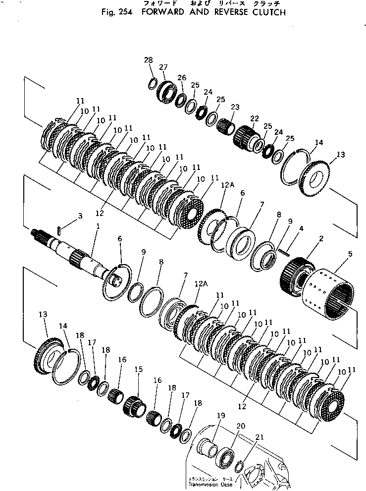Wheel Loaders Komatsu / 540-1 S/N 10001-49999(540-1r) / FORWARD AND REVERSE CLUTCH(#10001-)(060070 : 254)