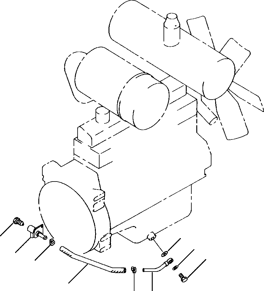 Wheel Loaders DRESSTA / 542 S/N U004001-U004100 & C004101-UP(542) / FIG NO. 1011 ENGINE OIL DRAIN(01-020 : 12ADW420.001)