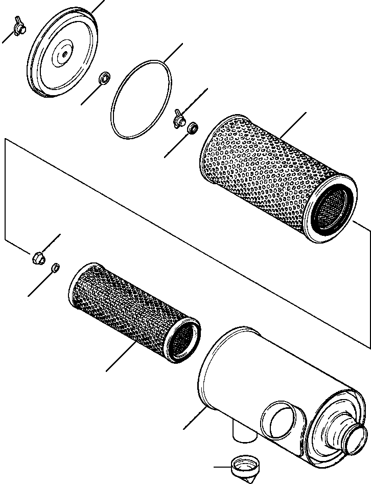 Wheel Loaders DRESSTA / 542 S/N U004001-U004100 & C004101-UP(542) / FIG NO. 1011B AIR CLEANER(01-024 : 12AVW420.001)