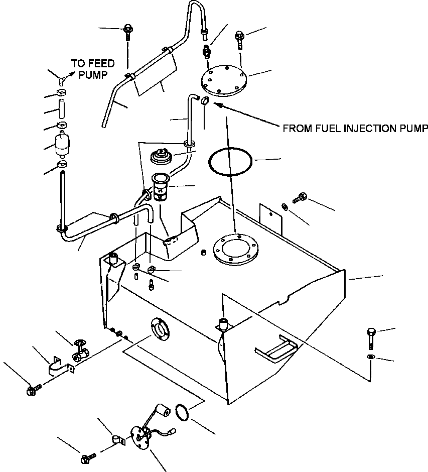 Wheel Loaders DRESSTA / 542 S/N U004001-U004100 & C004101-UP(542) / FIG NO. 1301 FUEL TANK AND PIPING(01-040 : 12BHW420.001)