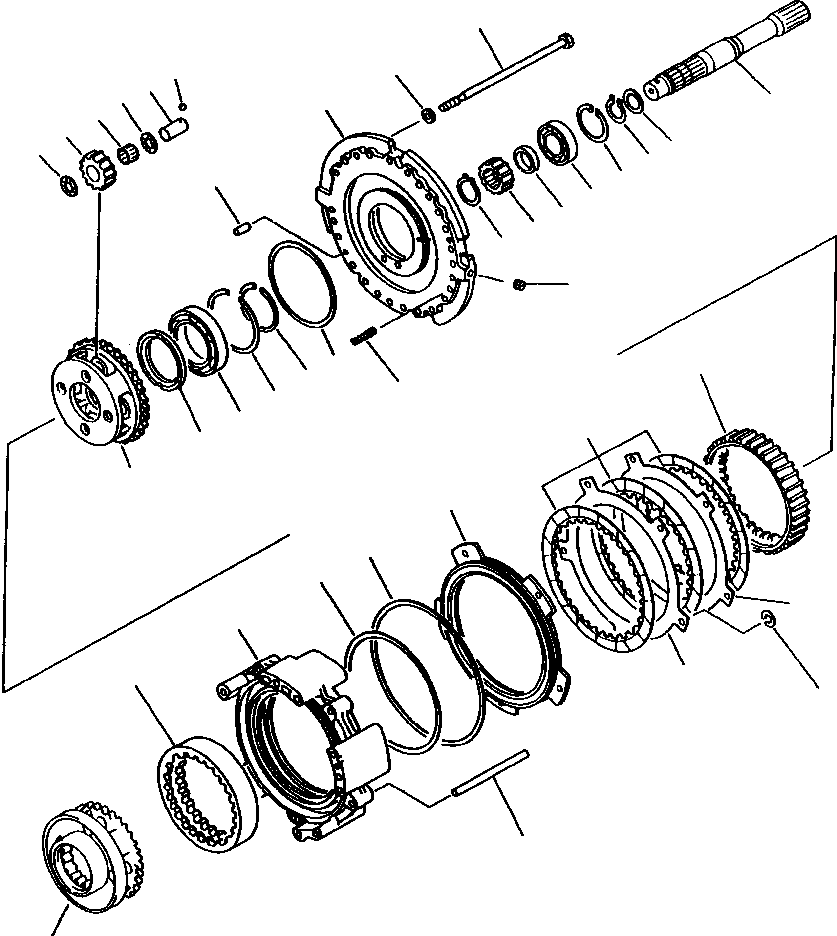 Wheel Loaders DRESSTA / 542 S/N U004001-U004100 & C004101-UP(542) / FIG NO. 2511 TRANSMISSION REVERSE CLUTCH(02-014 : 07CZW420.001)