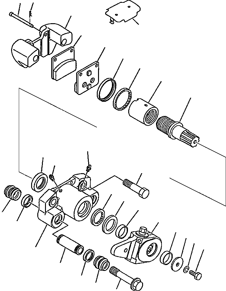 Wheel Loaders DRESSTA / 542 S/N U004001-U004100 & C004101-UP(542) / FIG NO. 3145 FRONT AXLE PARKING BRAKE(03-028 : 04BHW450.001)