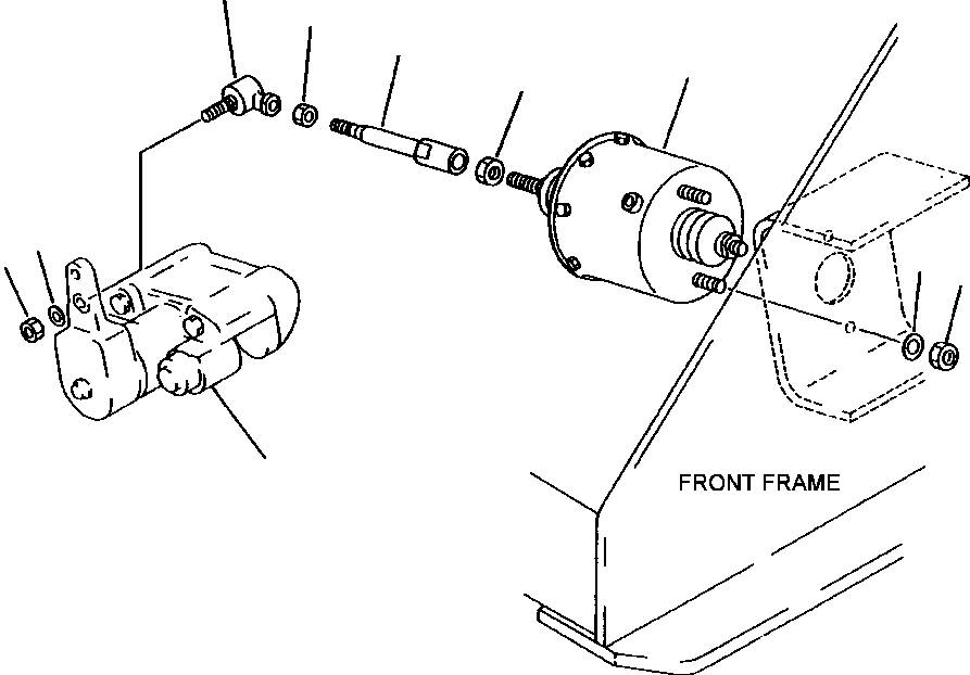 Wheel Loaders DRESSTA / 542 S/N U004001-U004100 & C004101-UP(542) / FIG NO. 3331 PARKING BRAKE CONTROL LINKAGE(03-044 : 04AZW420.001)