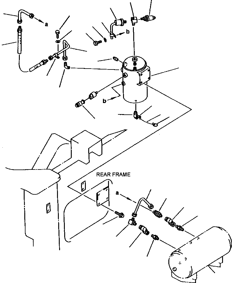 Wheel Loaders DRESSTA / 542 S/N U004001-U004100 & C004101-UP(542) / FIG NO. 3511 AIR PIPING WET TANK TO DRY TANK(03-058 : 03ADW380.002)