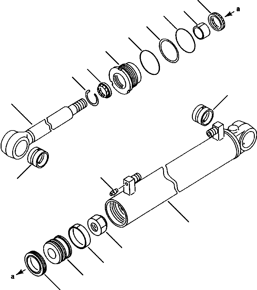 Wheel Loaders DRESSTA / 542 S/N U004001-U004100 & C004101-UP(542) / FIG NO. 4201 STEERING CYLINDER(04-014 : 10BRW420.001)