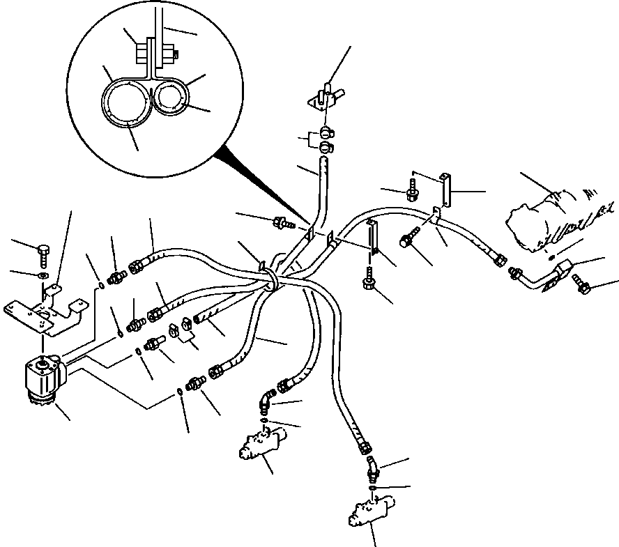 Wheel Loaders DRESSTA / 542 S/N U004001-U004100 & C004101-UP(542) / FIG NO. 4303 STEERING PIPING PUMP TO STEERING VALVE(04-020 : 10AHW420.003)