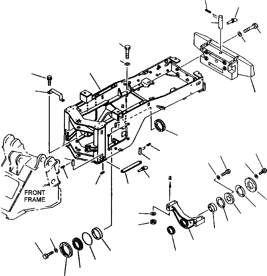 Wheel Loaders DRESSTA / 542 S/N U004001-U004100 & C004101-UP(542) / FIG NO. 5011 REAR FRAME AND COUNTERWEIGHT(05-006 : 09AHW420.002)