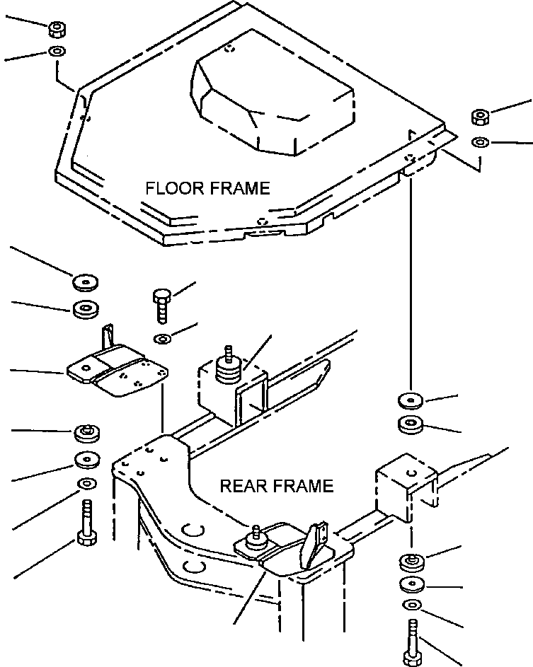 Wheel Loaders DRESSTA / 542 S/N U004001-U004100 & C004101-UP(542) / FIG NO. 5101 FLOOR SUPPORT(05-014 : 13AZW450.001)