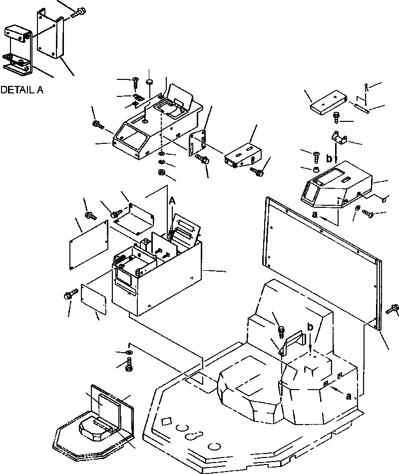 Wheel Loaders DRESSTA / 542 S/N U004001-U004100 & C004101-UP(542) / FIG NO. 5121 CONSOLE BOX MACHINES WITH AIR CONDITIONER OR HEATER(05-020 : 13AZW420.002)