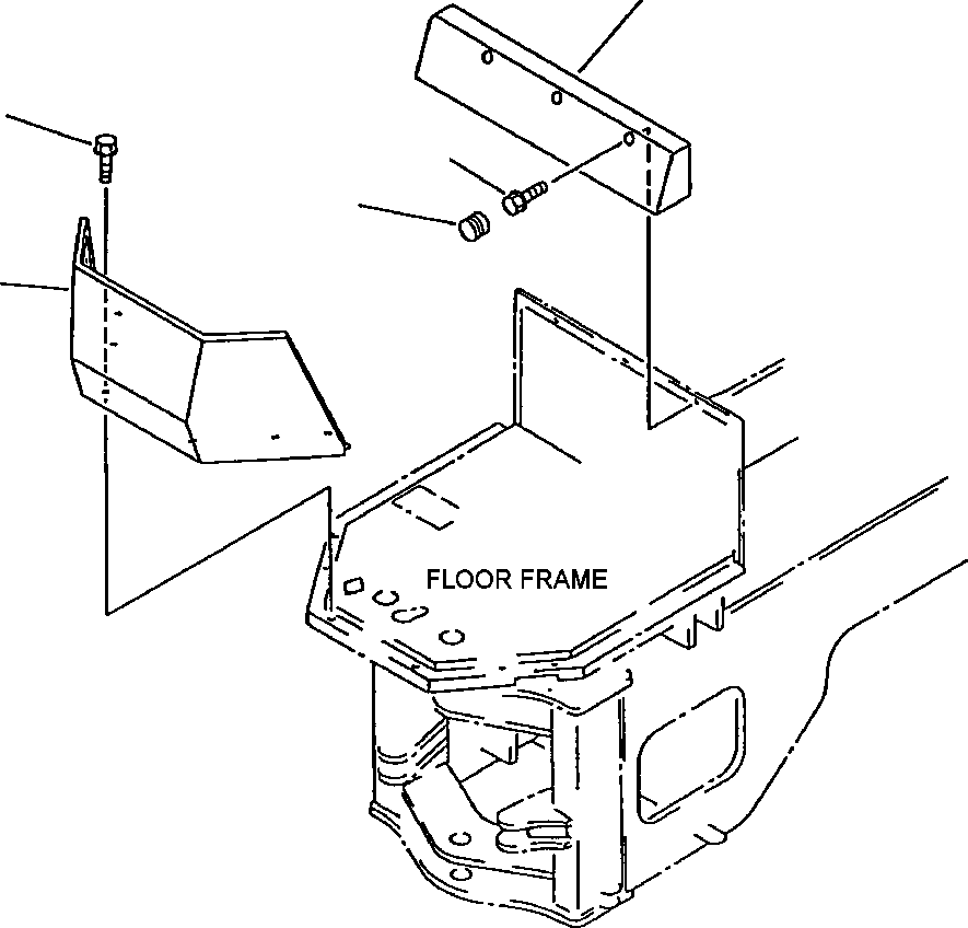 Wheel Loaders DRESSTA / 542 S/N U004001-U004100 & C004101-UP(542) / FIG NO. 5151 FLOOR GUARD MACHINES WITH OPEN ROPS CANOPY(05-036 : 13AZW450.004)