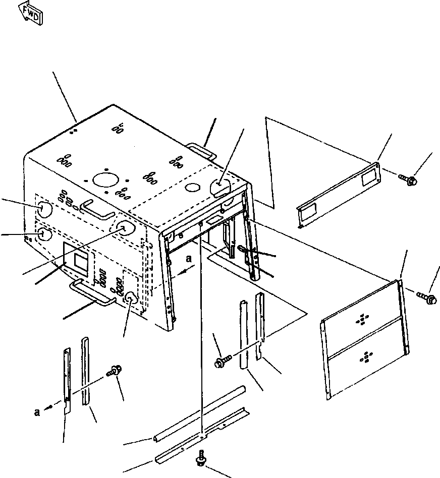 Wheel Loaders DRESSTA / 542 S/N U004001-U004100 & C004101-UP(542) / FIG NO. 5201 RADIATOR GUARD AND ENGINE HOOD(05-038 : 13AH0542.002)