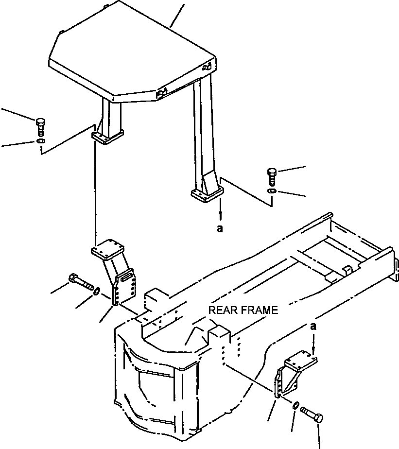 Wheel Loaders DRESSTA / 542 S/N U004001-U004100 & C004101-UP(542) / FIG NO. 5421 ROPS CANOPY(05-068 : 13BRW450.001)