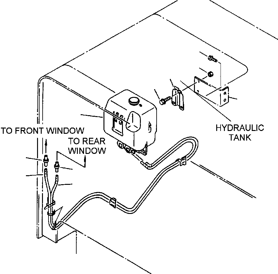 Wheel Loaders DRESSTA / 542 S/N U004001-U004100 & C004101-UP(542) / FIG NO. 5471 WINDOW WASHER(05-116 : 13DRW380.001)
