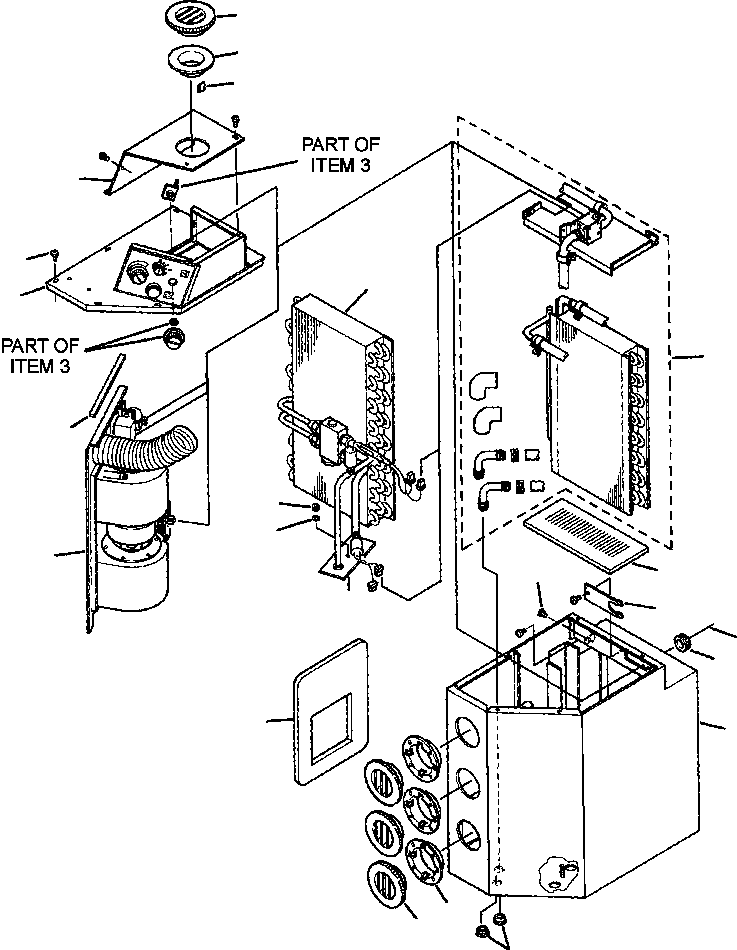 Wheel Loaders DRESSTA / 542 S/N U004001-U004100 & C004101-UP(542) / FIG NO. 5541A HEATER AND AIR CONDITIONING UNIT(05-142 : 13FDW380.001)