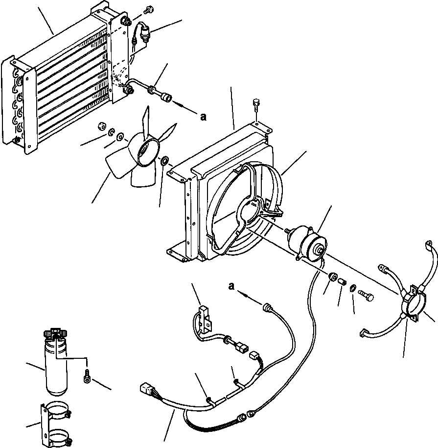 Wheel Loaders DRESSTA / 542 S/N U004001-U004100 & C004101-UP(542) / FIG NO. 5545 AIR CONDITIONER CONDENSER ASSEMBLY(05-150 : 13FDW250.006)