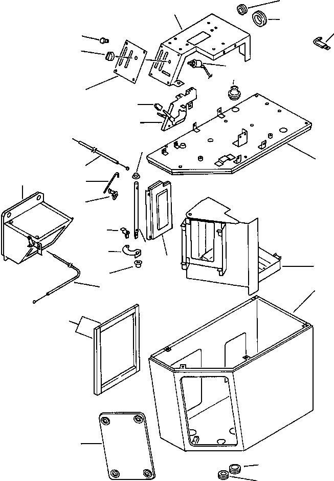 Wheel Loaders DRESSTA / 542 S/N U004001-U004100 & C004101-UP(542) / FIG NO. 5585 HEATER UNIT CONTROLS AND PANEL(05-156 : 13EZW250.001)