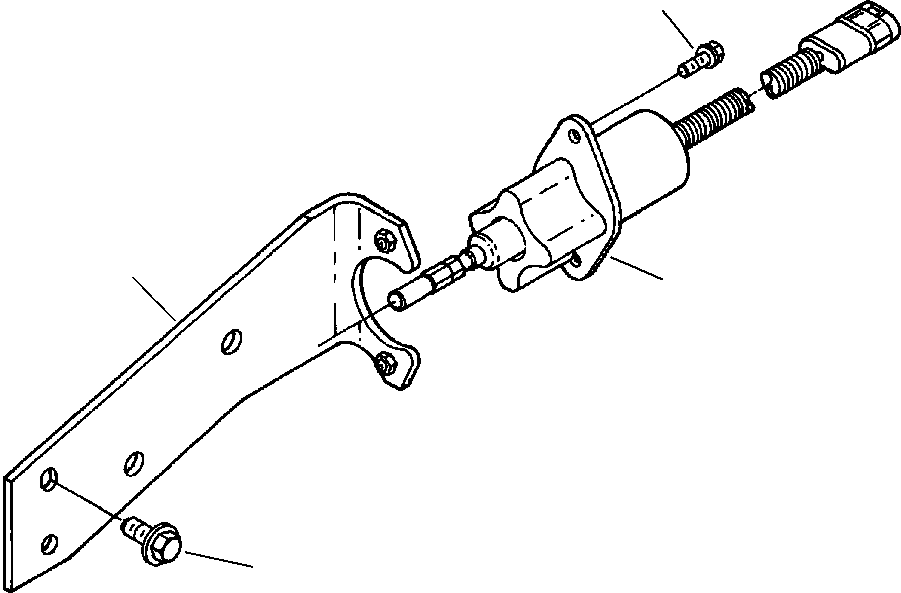 Wheel Loaders DRESSTA / 542 S/N U004001-U004100 & C004101-UP(542) / FUEL SHUTOFF SOLENOID OPEN BRACKET(E4-022 : E4BL614T.003)