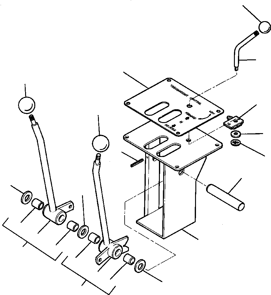 Wheel Loaders DRESSTA / 570C S/N U005001-UP(570C) / TRANSMISSION CONTROL LEVERS(07-028 : 07-028)