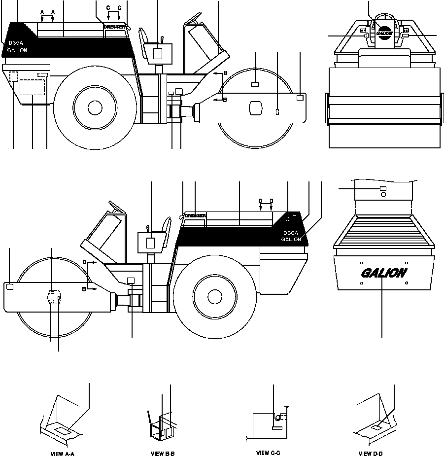 Rollers DRESSTA / VOS66A, A66A, D66A, PD66A S/N U490404 & U490500-UP(66A) / DECALS D66A - OPTIONAL PAINT SCHEME(02-016 : 02-016)