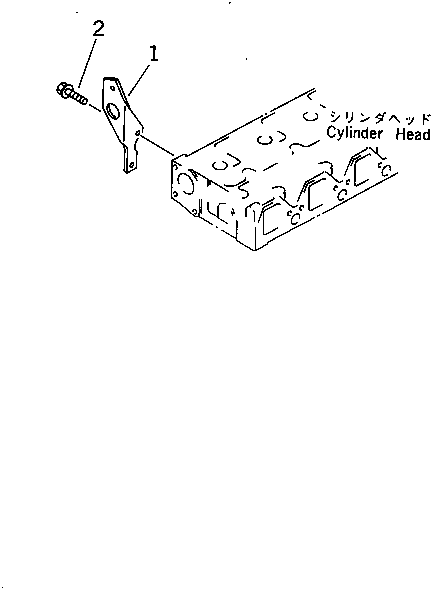 Komatsu parts book diagram for 6D95L-1AC-E S/N 96999-UP: FRONT HANGER (FOR 13A¤ 25A ALTERNATOR)