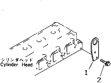Komatsu parts book diagram for 6D95L-1AC-E S/N 96999-UP: REAR HANGER