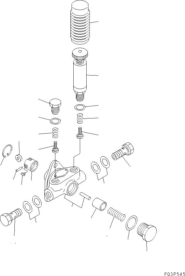 Komatsu parts book diagram for 6D105-1M-F S/N 15149-UP: FUEL INJECTION PUMP (FEED PUMP)