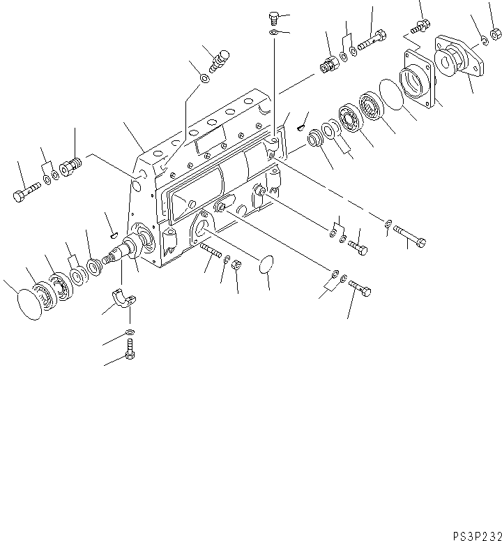 Komatsu parts book diagram for 6D105-1M-P S/N 15149-UP: FUEL INJECTION PUMP (PUMP) (1/2)(#16269-49999)