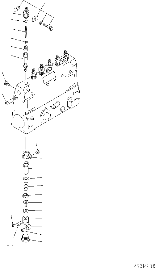 Komatsu parts book diagram for 6D105-1M-P S/N 15149-UP: FUEL INJECTION PUMP (PUMP) (2/2)(#16269-49999)