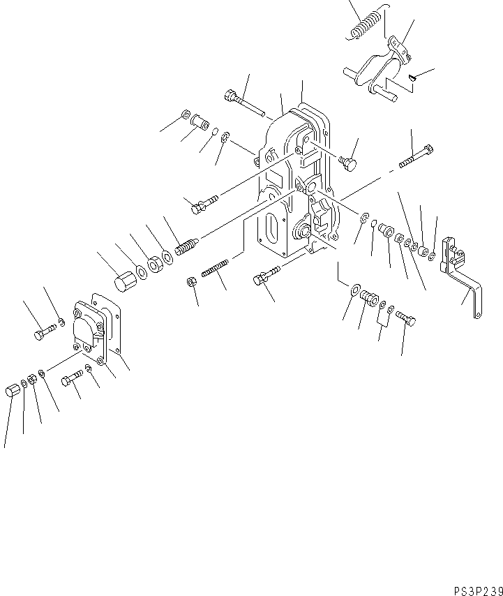 Komatsu parts book diagram for 6D105-1M-P S/N 15149-UP: FUEL INJECTION PUMP (GOVERNOR) (2/2)(#16269-49999)