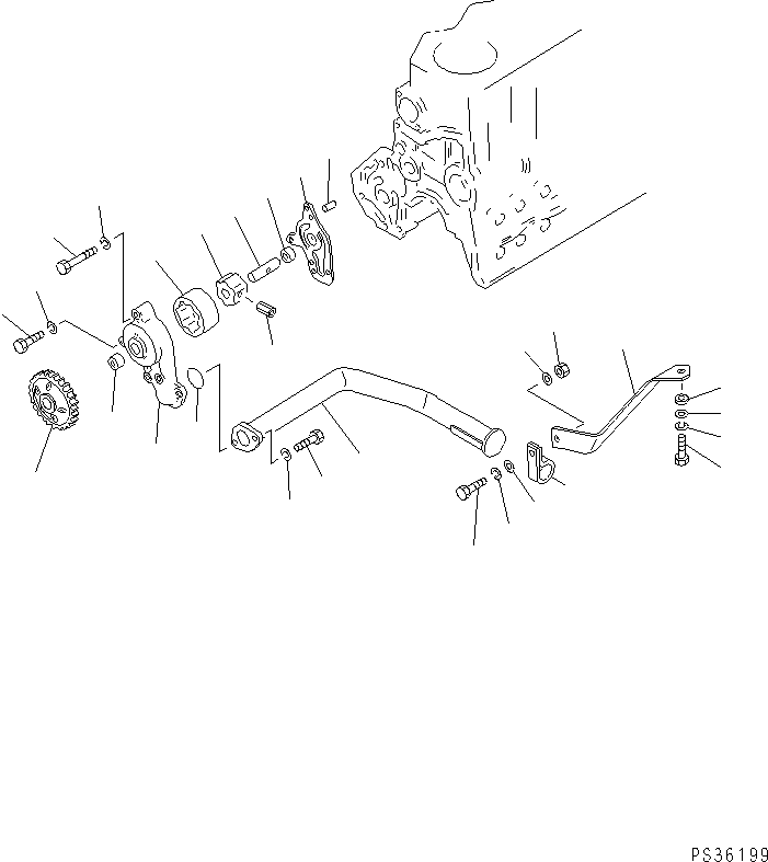 Engines Komatsu / 6D105-1N S/N 15149-UP(6d105-8c) / LUBRICATING OIL PUMP AND SUCTION PIPE(#15149-49999)(090010 : 0301)