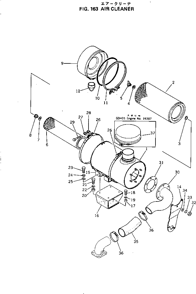 Engines Komatsu / 6D105-1P S/N 16877-UP(6d105-lr) / (030080 : 163)