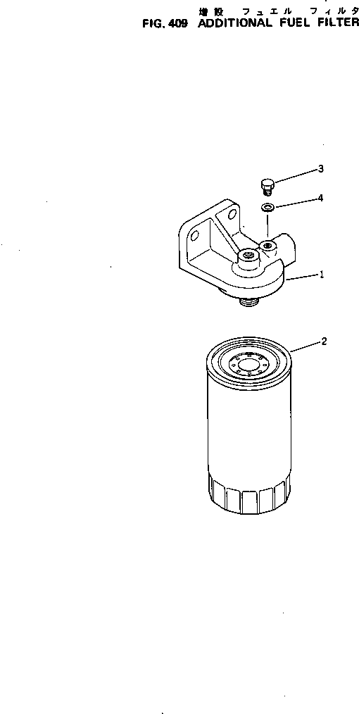Engines Komatsu / 6D105-1W S/N 55458-UP(6d105-qr) / ADDITIONAL FUEL FILTER(120040 : 409)
