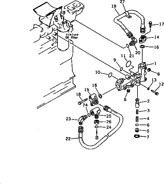 Engines Komatsu / 6D125-1WW S/N 26276-UP(6d125-2r) / LUBRICATING OIL PIPING(090030 : 0321)