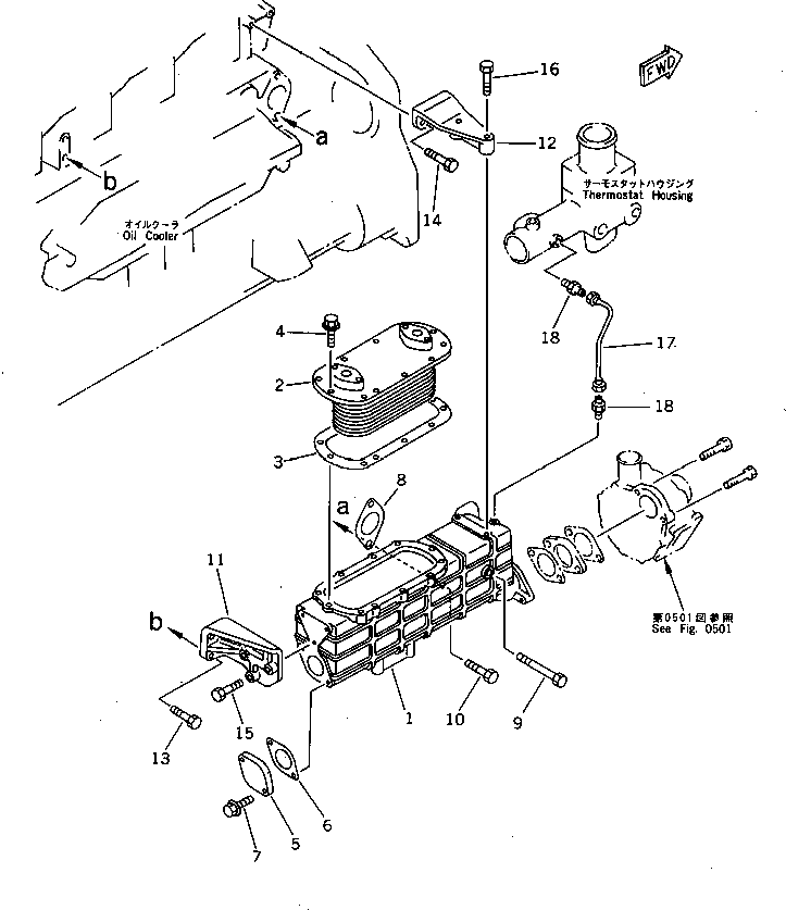 Engines Komatsu / 6D125-1WW S/N 26276-UP(6d125-2r) / STEERING OIL COOLER(090060 : 0345)