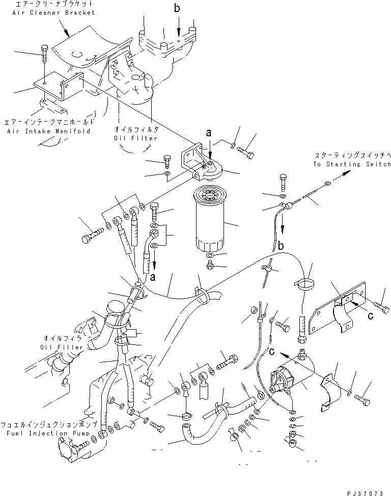 Engines Komatsu / 6D125-1WW S/N 26276-UP(6d125-2r) / FUEL FILTER AND PIPING(120030 : 0422)