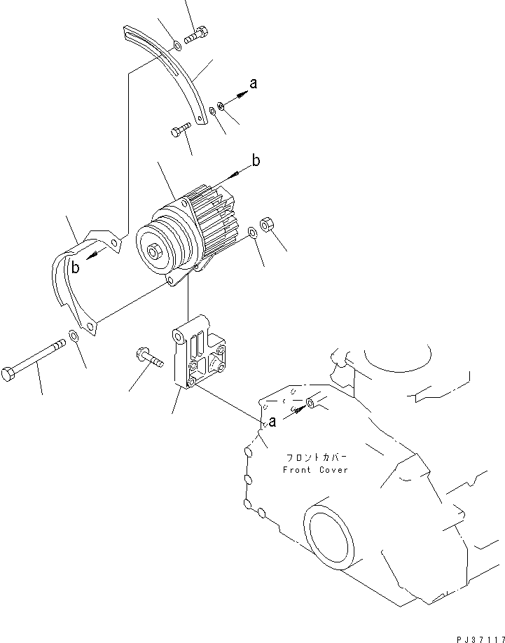 Engines Komatsu / 6D125-1WW S/N 26276-UP(6d125-2r) / ALTERNATOR AND MOUNTING (13A)(180010 : 0601)
