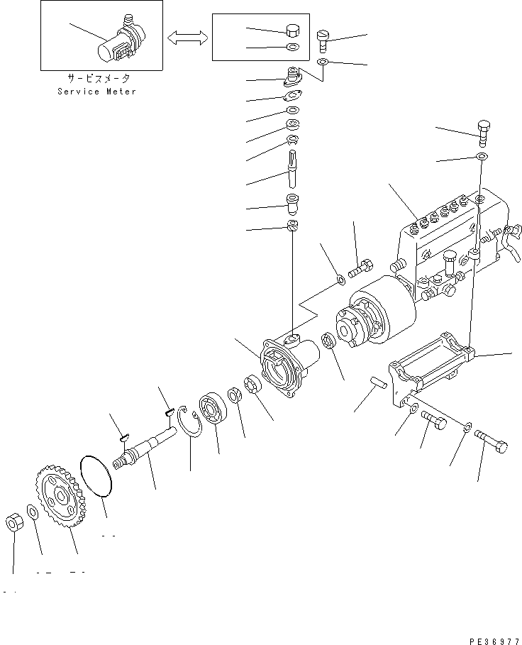 Engines Komatsu / 6D125-1C S/N 10001-UP(6d125-6c) / FUEL INJECTION PUMP AND PIPING (1/2) (HIGH ALTITUDE SPEC.)(#30845-)(120040 : 0409)