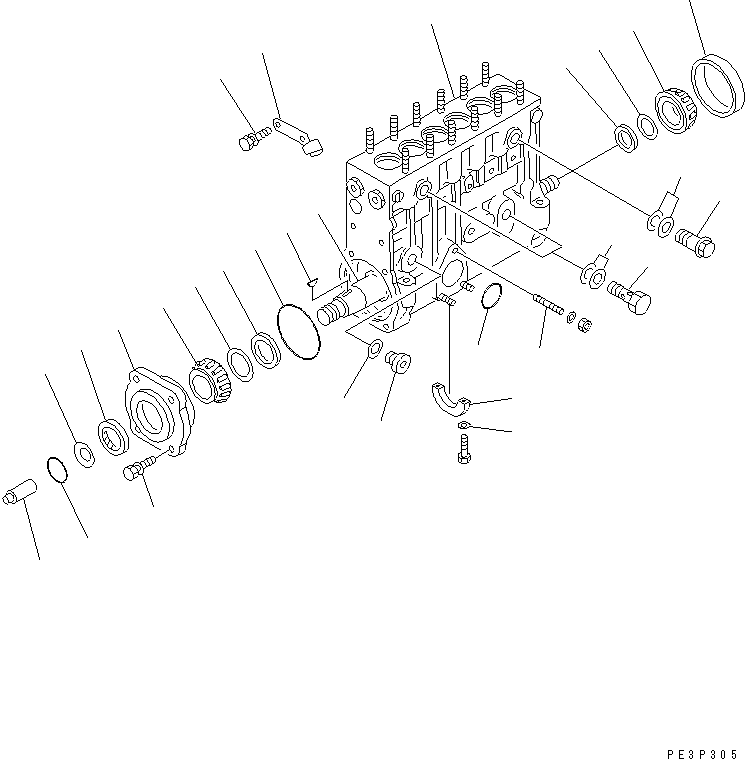 Engines Komatsu / 6D125-1C S/N 10001-UP(6d125-6c) / FUEL INJECTION PUMP (PUMP) (1/2)(#10001-11478)(120100 : 0453)