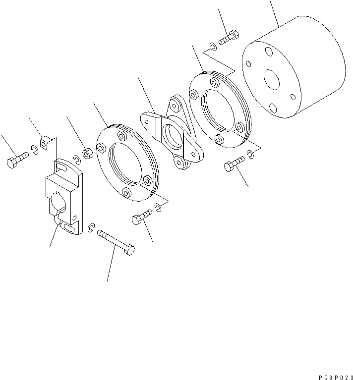 Komatsu parts book diagram for 6D125-1D S/N 10001-UP: FUEL INJECTION PUMP (COUPLING)(#10001-11478)